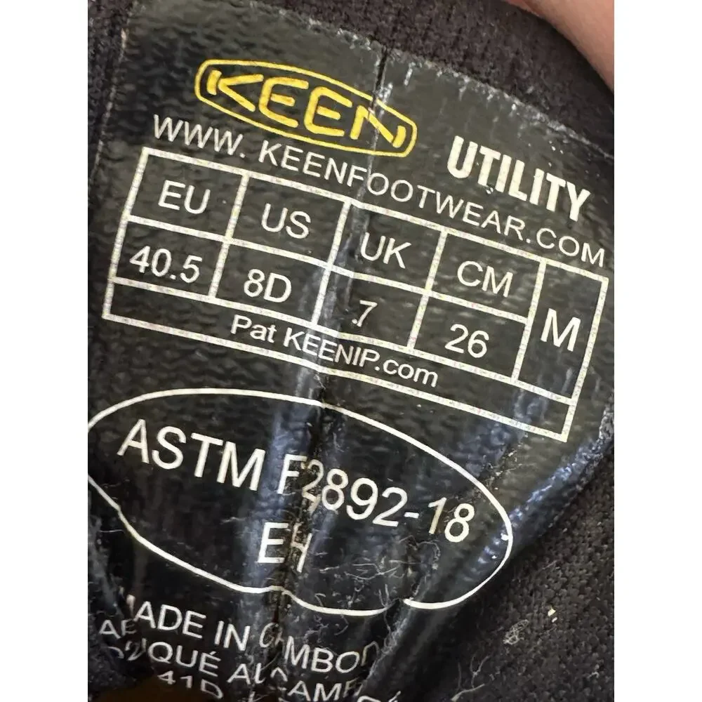 Keen Utility Flint II Soft Toe Work Shoes Mens 8 D Brown Slip Resistant EH